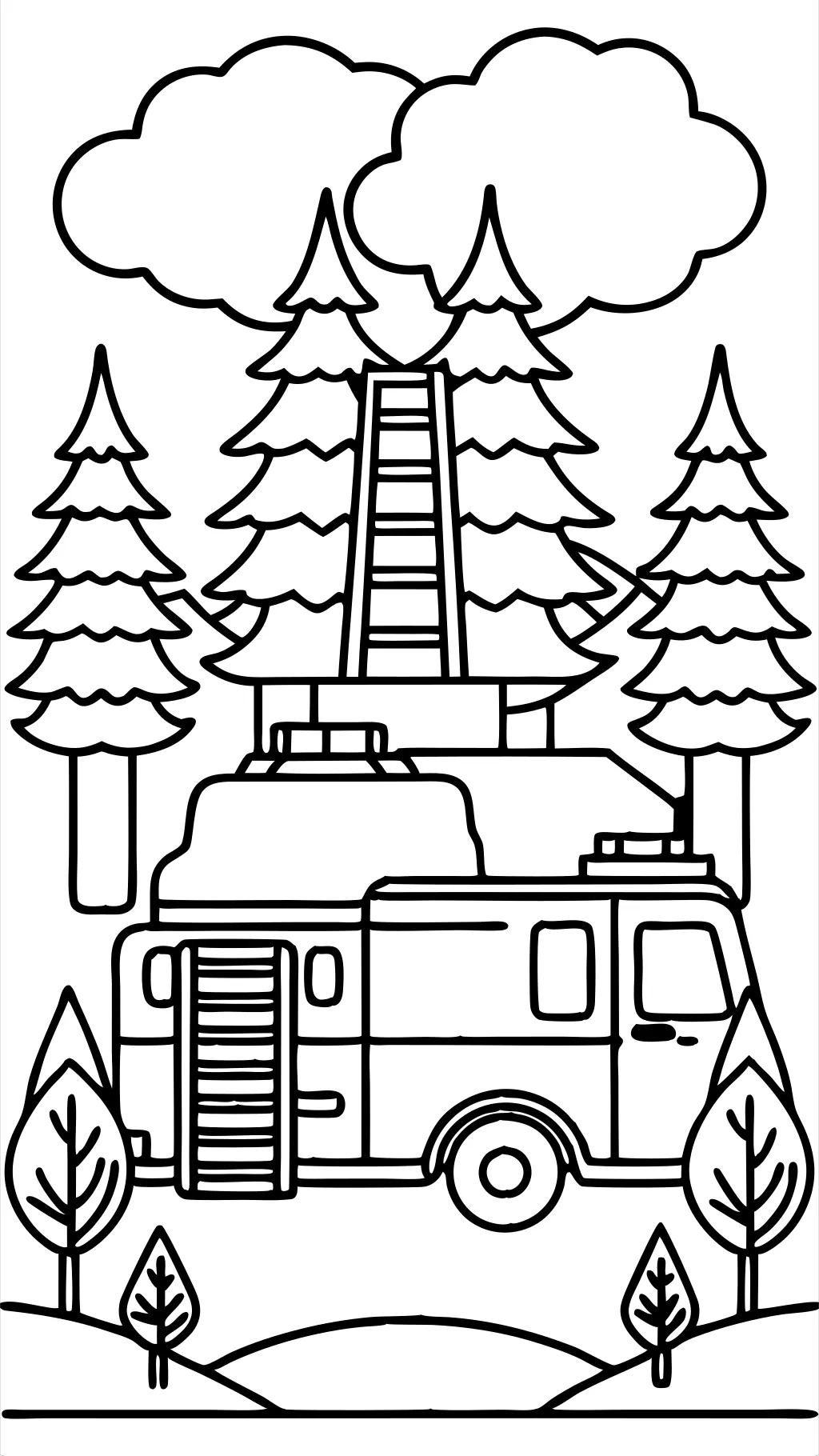 firetruck coloring page